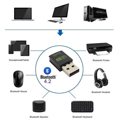 600Mbps USB WiFi Bluetooth Adapter Dual Band 2.4/5.8Ghz Wireles RTL8821CU Do _wa