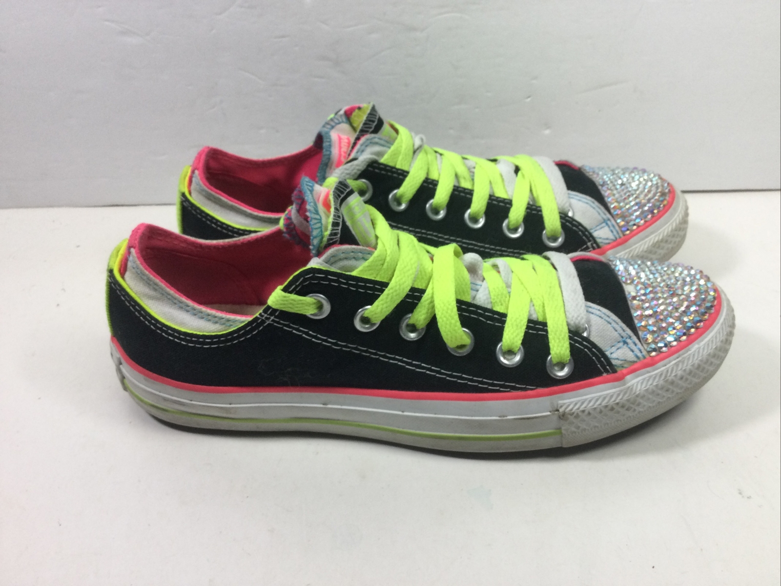 CONVERSE ALL STAR Neon Double Tongue Sneakers Sz Mens 6 / Wo 8 115520F Low Shoes thumbnail 3
