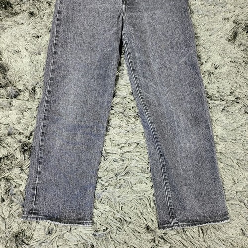 Jeans Levi's Premium Ribcage dritto alla caviglia donna 28 nero antracite Big E denim - Foto 15 di 22