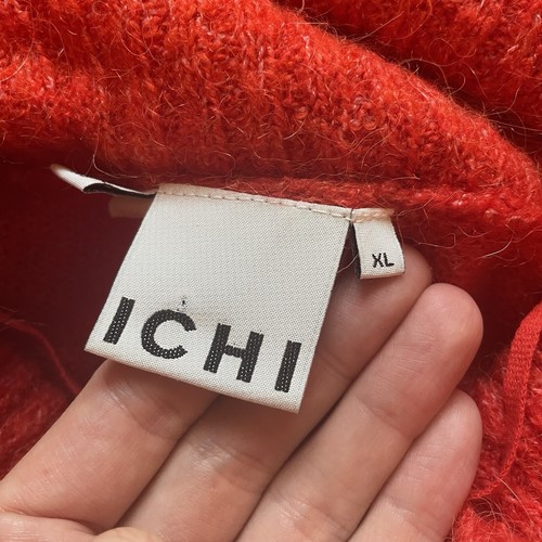 Ichi Jumper Women's Size XL Orange Kamara High Cowl Roll Neck Turtleneck Alpaca - Picture 12 of 14