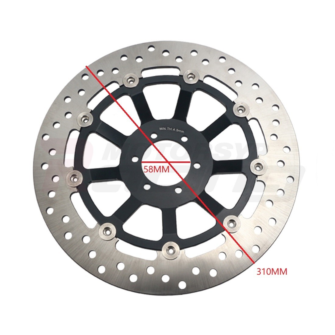 Black Front Brake Disc Rotor For Honda CB400 CB-1 NC27 1987