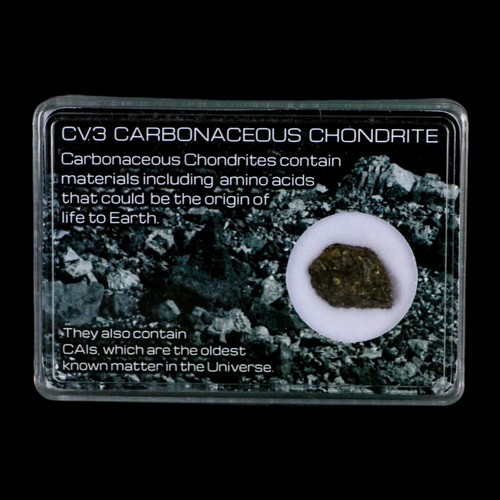 Espositore CAIS esemplare meteorite condrite carbonacea CV3 0,6" - Foto 1 di 5