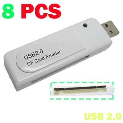 New USB 2.0 Compact Flash CF Speed Memory Card Reader White 8pcs US | eBay