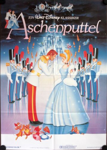 Aschenputtel Disney Kinoposter A1 Cinderella Zeichentrick Märchen - Bild 1 von 1