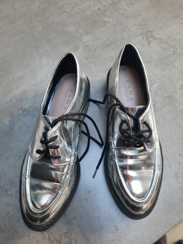 silver platform brogues