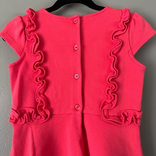 Janie and Jack Ruffle Ponte Dress | Pink | Size 5 - Picture 7 of 9