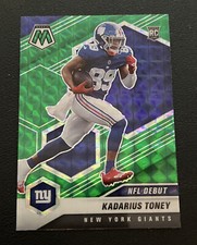 2021 Mosaic Kadarius Toney Green Prizm NFL Debut Rookie Card RC #251 Chiefs L283. rookie card picture