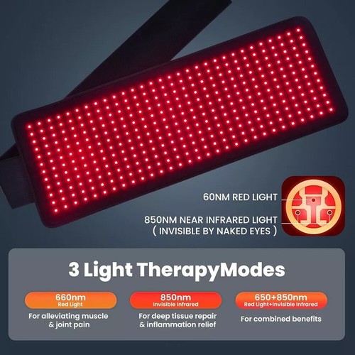 Red Light Therapy Pad for Full Body Red Near Infrared 660nm and 850nm Wrap Pad - Picture 8 of 16