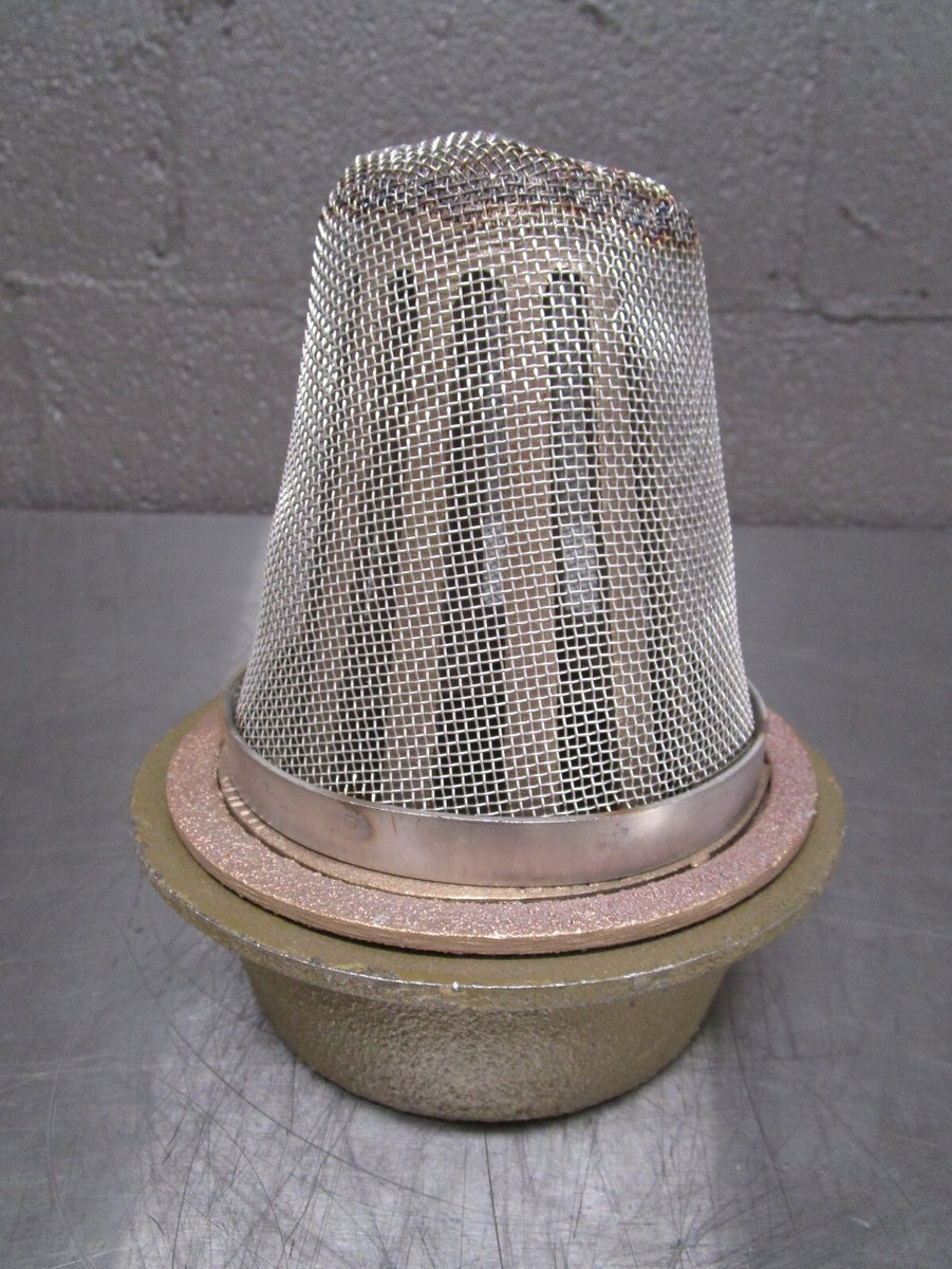 New Smith Light Commercial Cast Iron & Brass Screened Roof Drain