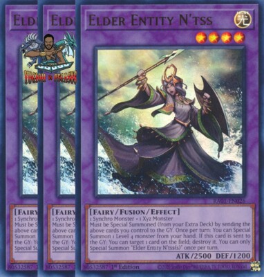 Yugioh! 3x Elder Entity N'tss RA01-EN026 Ultra Rare 1st Ed NM