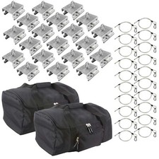 20 Trusst CT-TENT Adjustable Tent Clamps with Lighting Safety Cables and Case