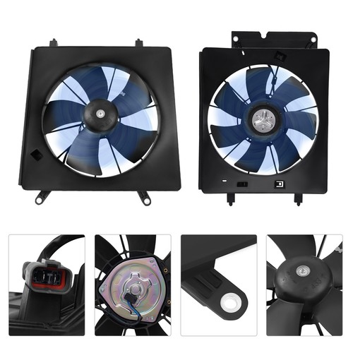 Pair AC Condenser Cooling Fan for Honda CR-V CRV 2002 2003 2004 -2006 - Foto 6 di 23