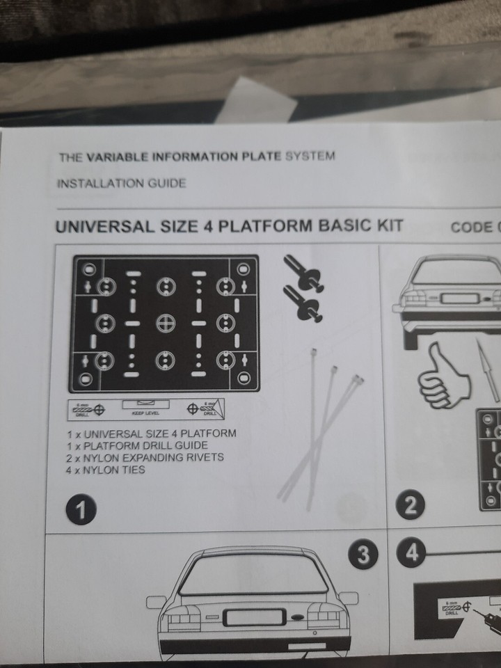 Taxi Number Plate Holder Square Size 4 Vip System eBay