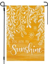 Garden Flag Yellow 12x18 in. Double Sided You Are My Sunshine