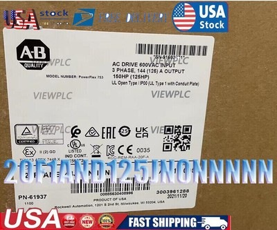 Allen-Bradley 20F1AND125JN0NNNNN PowerFlex Air Cooled 753 AC Drive