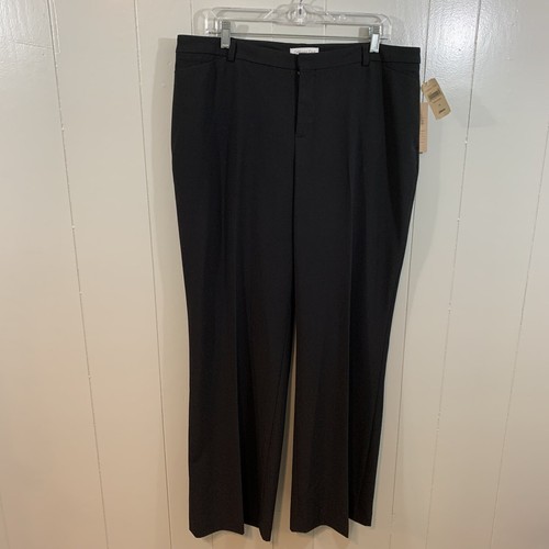 Coldwater Creek Bootcut Hose Natural Waist schwarz plus klassische Hose 16 NEU