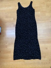 Express Women’s Black Velvet Floral Maxi Dress Size 6