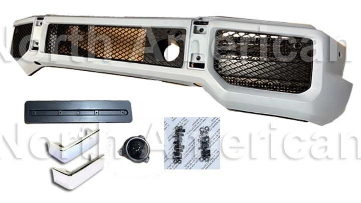 Juego de parachoques G63 Kit completo Kit de carrocería G-Wagon G65 1990-2018 G500 G550 G55 bajo Foto 2 de 4