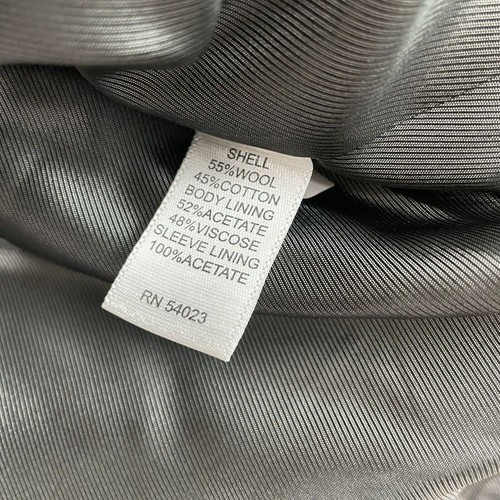 Banana Republic Wool Blend Blazer Jacket Coat Mens 46R Gray Pin Stripe 2 Button - Picture 5 of 5