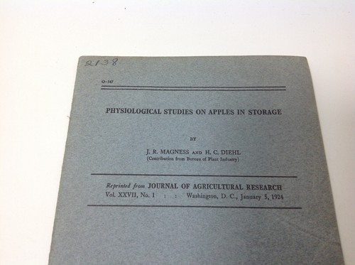 Physiological Studies on Apples in Storage Journal of Agricultural Research 1924 - Picture 2 of 3