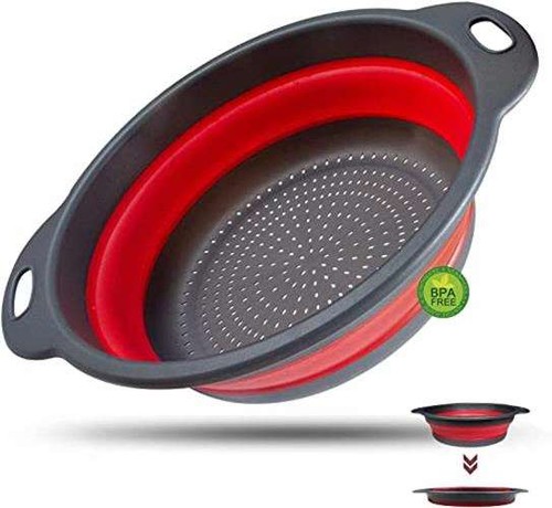 WALFOS Extra Large Collapsible Colander, 34CM Big Size  Assorted sizes