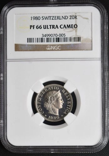 1980 Switzerland ZOR NGC PF66 ULTRA CAMEO