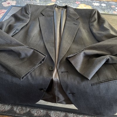 Christian Dior Men s 100% Pure Virgin Wool Blazer Jacket 40L Dillards Gray EUC