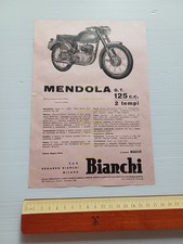 Bianchi 125 Mendola 1959-60 depliant italiano originale