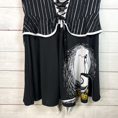 Disney Nightmare Before Christmas Jack Skellington Skull Skater Dress Size XL - Picture 6 of 13