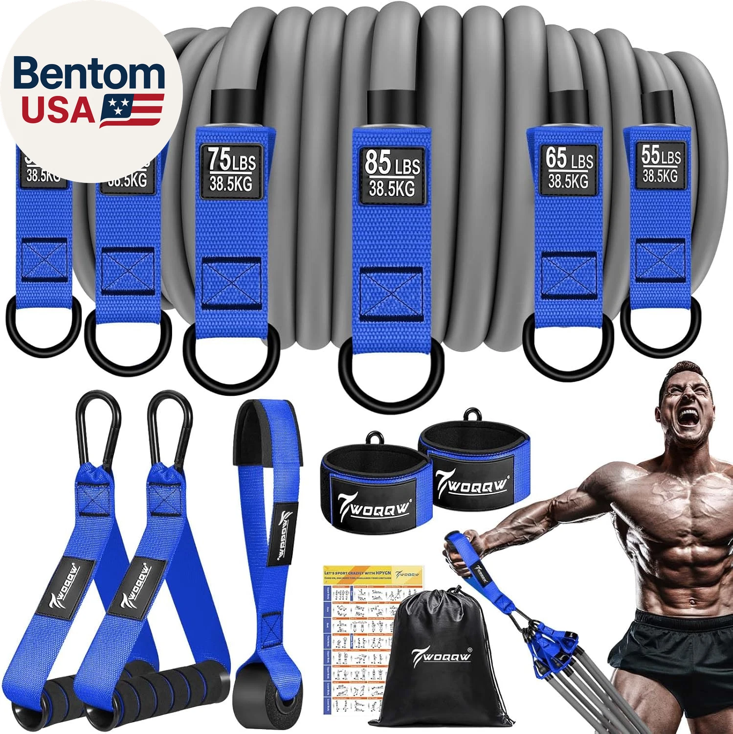 Heavy Resistance Bands for Working Out, 350Lbs/450Lbs Exercise Bands with Handle
Opens in a new wind