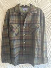 VTG 50s 60s Pendleton Wool Board Shirt Loop C...