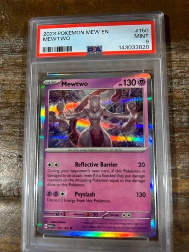 POKEMON 2023 MEW En 151 MEWTWO #150 PSA 9 Mint RARE 2