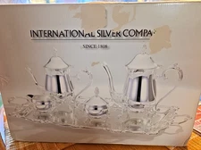 International Silver Company Tea/Coffee 5-Piece Set-Silverplated-NIB Never Used