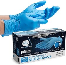MED PRIDE 5 Mil Nitrile Exam Gloves Powder-Free Latex-Free Disposable 200  1000ct