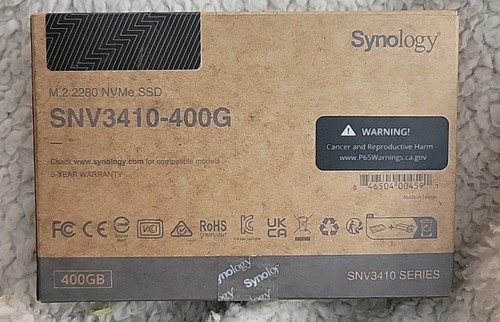 Synology SSD SNV3410-400G 400GB M.2 2280 NVMe SSD SNV3410 Retail - Picture 4 of 4