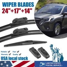 3Pcs Front Rear Windshield Wiper Blades For Subaru Forester 2010-23 24"+17"+14"