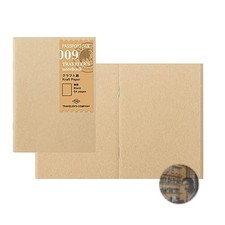 Travelers Company Passport Notebook Refill Kraft Paper 2 Pack Lightweight