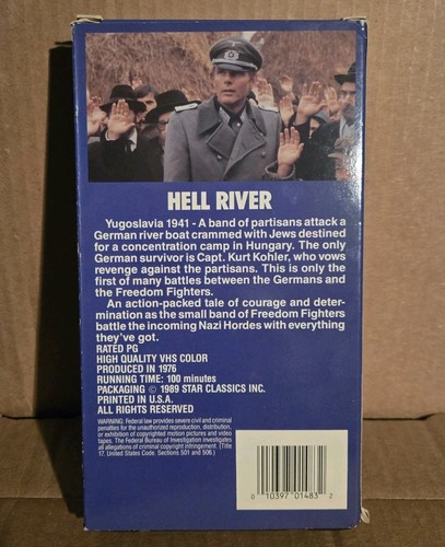 Hell River VHS Tape 1976 Film Starring Adam West & Rod Taylor Used/Like New - Picture 3 of 5