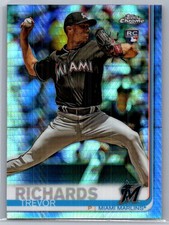 Trevor Richards 93 2019 Topps Chrome RC Prism Refractor Miami Marlins Card