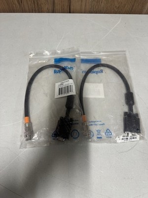 Lot of 2 RapidRun RR-HD15M Flying Lead VGA Adapter Cable 1.5ft