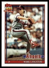 1991 Topps Mark Langston California Angels #755