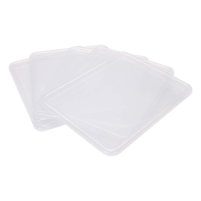 Poly Plastic Lid   Fits Solid and Transparent Storage Trays, Translucent, 5-P...