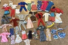 Vintage Lot Of Mostly Handmade, Sewn Fashion Doll Dresses For Barbie, Etc…