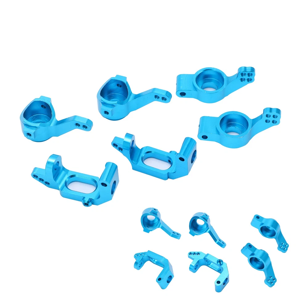 Blue Ball Bearing Aluminum Alloy Steering Hub Mount Set For HSP 1/10 102010 - Image 2 of 4