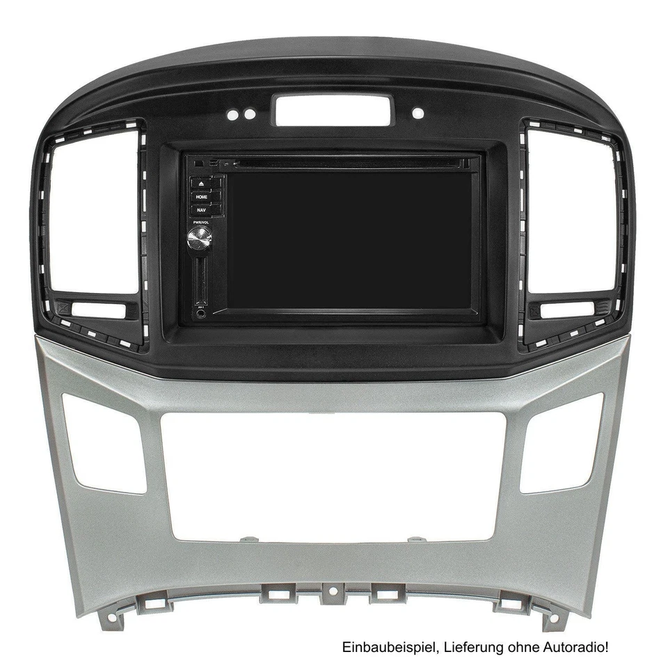 Double cache radio DIN convient pour Hyundai H1 (TQ) Fz. avec montre via... - Photo 4/4