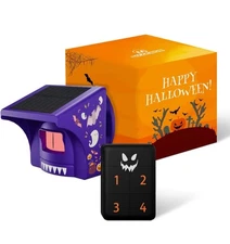 eMACROS 1/2 Mile Range Solar Driveway 1Black Base Station &1 Purple Sensor 