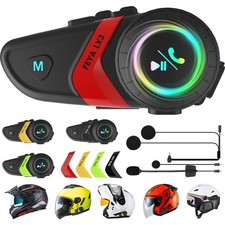 Motorcycle Helmet Speakers Super Long Battery Life Helmet Headset with Hi-Fi ...