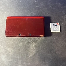 Nintendo 3DS - Flame Red Console - USA English With R4 Dual Core