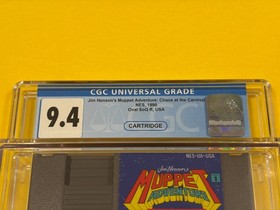 Muppet Adventure: Chaos at the Carnival (CGC 9.4) Nintendo NES not PSA WATA VGA