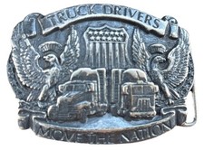 Vintage Truck Drivers Move The Nation Belt Buckle